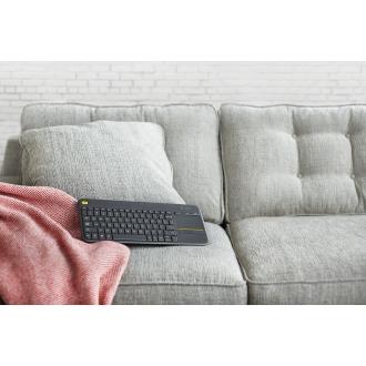 Teclado inalámbrico Logitech K400 Plus con touch negro