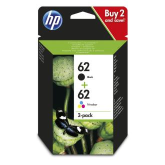 Pack 2 cartuchos HP 62 color y negro