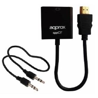 Adaptador HDMI macho a VGA hembra con audio Approx APP-C17