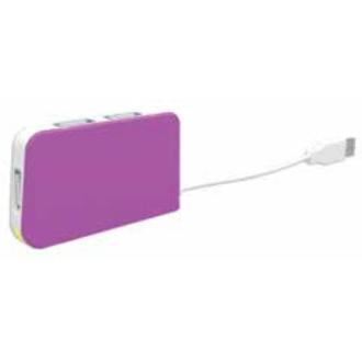 Hub 4 puertos USB Approx morado