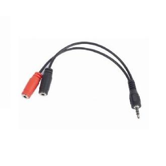 Adaptador de audio Gembird 1xJack 3.5mm macho a 2xJack 3.5mm hembras