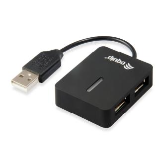 Hub USB Equip Life 4 puertos USB 2.0 negro