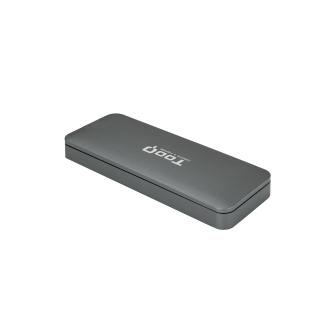 Caja externa TooQ SSD M.2 SATA (B-Key) USB tipo C gris