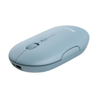Ratón inalámbrico Trust Puck recargable fino azul