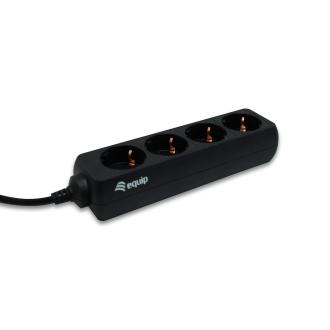 Regleta Equip 4 Schukos a toma IEC C14 1.1m negro