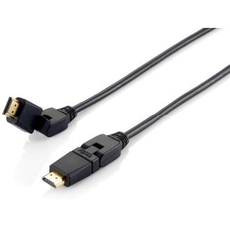 Cable Equip HDMI macho/macho 1.4 con conector giratorio 3m negro