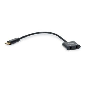 Adaptador Equip USB tipo C macho a 2xJACK 3.5mm (auricular y micrófono)