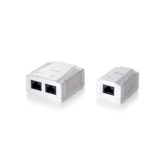 Roseta de superficie Cat5E con 2 hembras RJ45