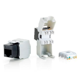 Kit 8 unidades conector hembra RJ45 UTP Cat6 keystone tool