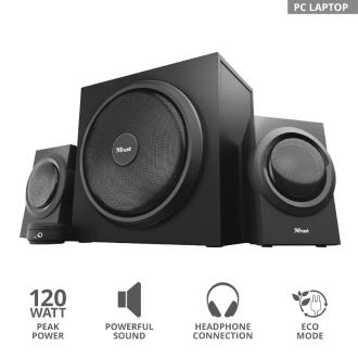 Altavoces Trust 2.1 Yuri 60W RMS negro
