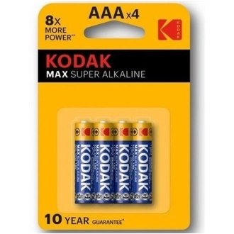Pila Kodak Super Alcalina Max LR03 AAA pack 4 unidades