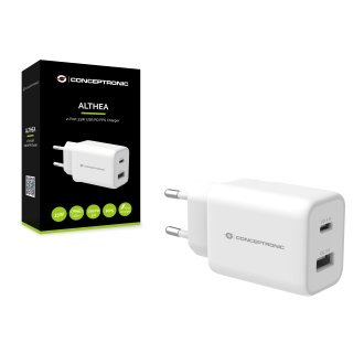 Cargador Conceptronic carga rápida USB Tipo C/A 33W