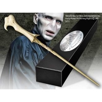 Replica the noble collection harry potter lord voldemort varita con caja y placa de identificacion