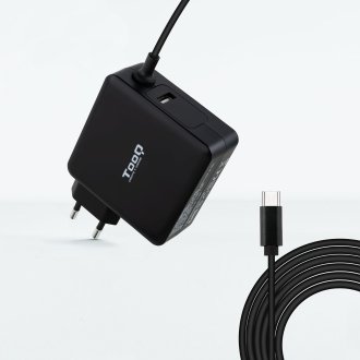 Cargador de portátil TooQ USB Tipo C PD3.0 90W negro