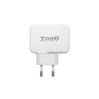 Cargador doble TooQ USB Tipo C + USB A 27W blanco