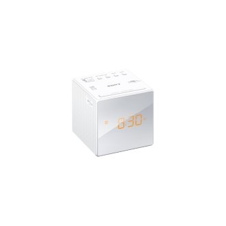 Radio despertador Sony ICF-C1W alarma dual pantalla LCD blanco