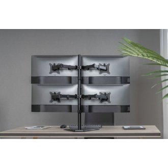 Soporte de mesa Equip 650127 17" a 32" 4 pantallas con peana