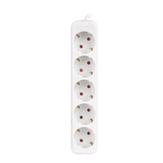 Regleta lanberg 5 tomas schuko blanca 1.5mt