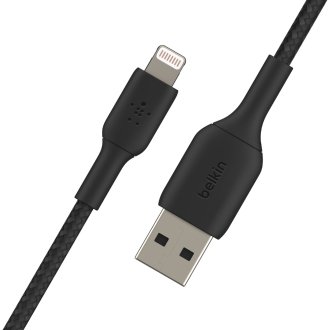 Cable Belkin Lightning a USB macho trenzado Boost Charge 1m negro