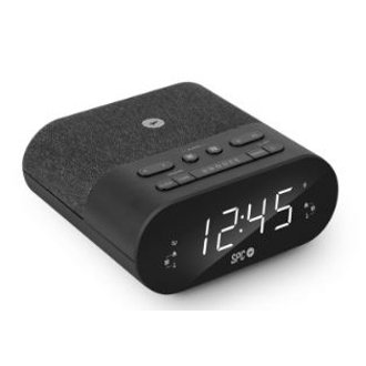 Radio despertador spc frodi qi negro pantalla led - 2xalarmas conf. -carga inalambrica - usb