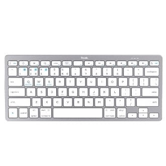 Teclado Trust Basics Bluetooth ultrafino plata