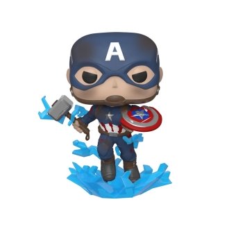 Funko pop marvel los vengadores endgame capitan america con escudo roto & mjolnir 45137