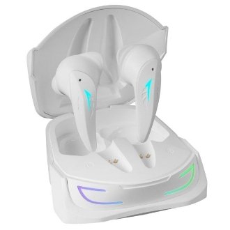 Auricular Bluetooth Mars Gaming MHI-Ultra BT 5.3 TWS RGB blanco