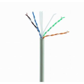 Bobina cable de red Gembird Cat6 UTP 305m rígido premium CCA gris