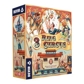 Devir Three Ring Circus - Juego de Mesa Temático de Circo para Jugadores de 12 Años en Adelante