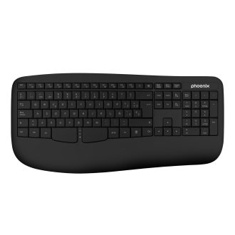 Teclado ergonómico inalámbrico Phoenix K201 negro