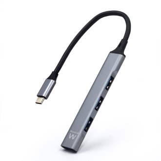 Hub usb Ewent 4 puertos 1 x usb 3.2 - 3 x usb 2.0 - usb tipo c