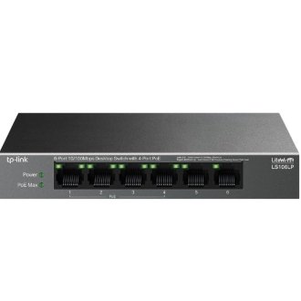 Switch TP-Link LS106LP LiteWave 6 puertos 10/100 4P PoE+ metal