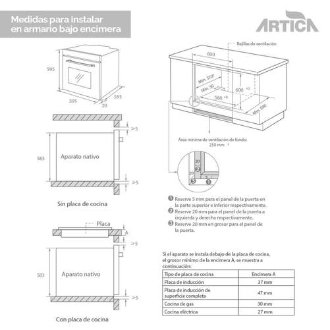 Horno Artica AHB7008X multifunción 70L con display