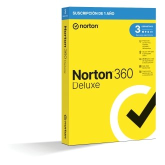 Antivirus Norton Deluxe 25gb español 1 usuario 3 dispositivos 1 año en caja