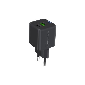 Cargador Conceptronic 1xUSB tipo c / 1xUSB-A Quickcharge 3.0 Gan Pps 20w negro
