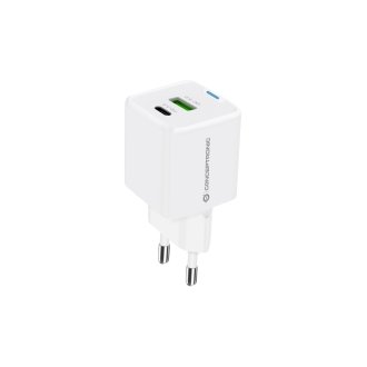 Cargador Conceptronic 1xUSB tipo c / 1xUSB-A Quickcharge 3.0 Gan Pps 20w blanco