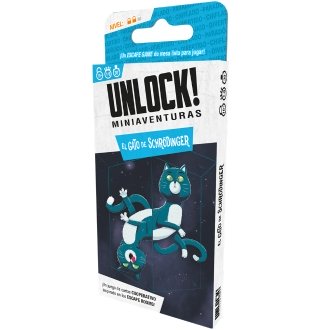 Unlock! Miniaventuras El Gato de Schrödinger - Juego de Cartas Cooperativo de Escape Room para 1 a 6 Jugadores a Partir de 10 Años