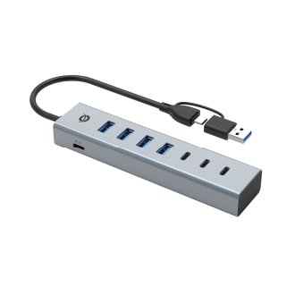 Hub Usb 3.0 Conceptronic 4xUSB-A / 3xUSB-C conexión USB-C / A