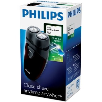 Afeitadora Philips Pq206/18 2 Cabezales Se Adapta A Las Curvas De La Cara Inalambrica 2 Pilas AA