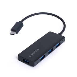 Hub USB tipo C Gembird 4xUSB-A negro