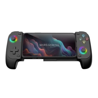 Gamepad Bluetooth Mars Gaming Mgpx Para Smartphones Y Multiplataforma Usb-c 8h Bateria Rgb Negro