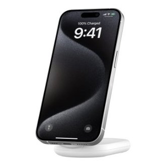 Cargador Belkin Wib007vfwh Boost Charge 15w Inalam. Y Magnetico Plegable Con Qi2 Blanco