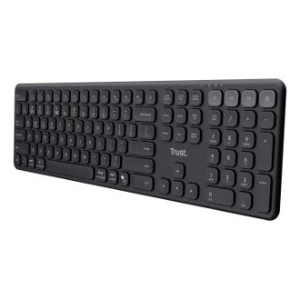 Teclado inalámbrico Trust Vaiya Multidispositivo Negro