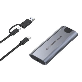 Caja externa Conceptronic Dante SSD M.2 NVMe USB-C / USB-A