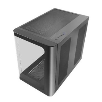 Caja ATX Semitorre Gaming Mars Gaming Mcfusion Cristal Curvado Negro