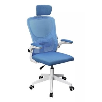 Silla Ergonomica Mars Gaming Mgcergopluswbl transpirable reposacabezas reposabrazos ajustable azul