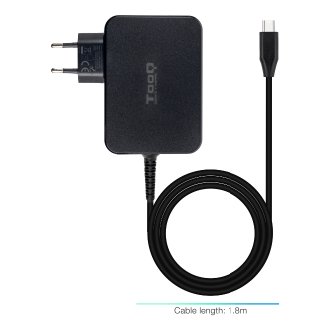 Cargador TooQ TQLC-USBCGAN100PD USB tipo C PD 100W con sistema GaN negro