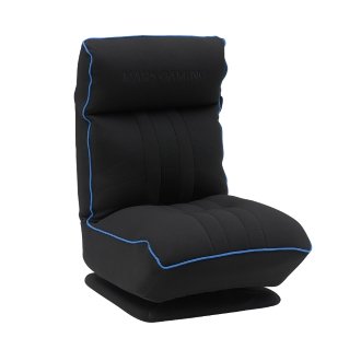 Sofá gaming Mars Gaming MGCTHRONEBBL espuma alta densidad rotación 360 ajustable negro/azul
