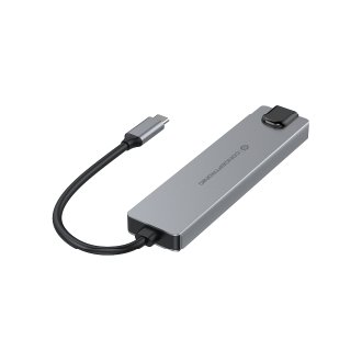 Docking USB tipo C 6 en 1 Conceptronic 1xHDMI 2xUSB-A 3.1 1xUSB-C 2xUSB-C PD 140W 1xRJ45