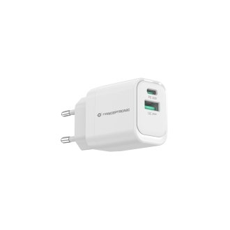 Cargador Conceptronic GaN ALTHEA19W33 33W 1xUSB-C 1xUSB-A QC 3.0, PPS, PD 3.0